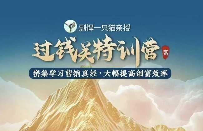 剽悍一只猫-过钱关特训营，学习营销真经 大幅度提高创富效率-凌秋网创