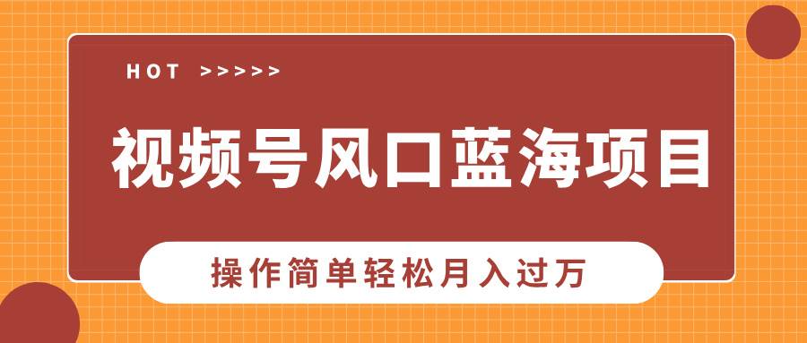 （13945期）视频号风口蓝海项目，中老年人的流量密码，操作简单轻松月入过万-凌秋网创