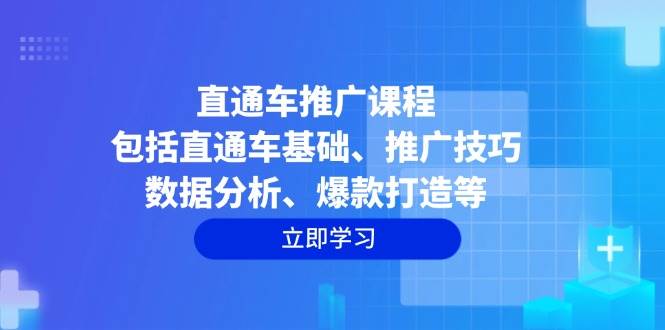 （14001期）直通车推广课程：包括直通车基础、推广技巧、数据分析、爆款打造等-凌秋网创