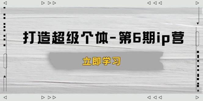 （14014期）打造 超级个体-第6期ip营：商业认知,产品设计,成交演练,解决知识变现难题-凌秋网创
