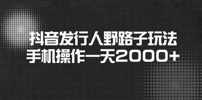 （14068期）抖音发行人野路子玩法，手机操作一天2000+-凌秋网创
