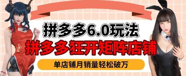 拼多多虚拟商品暴利6.0玩法，轻松实现月入过W-凌秋网创