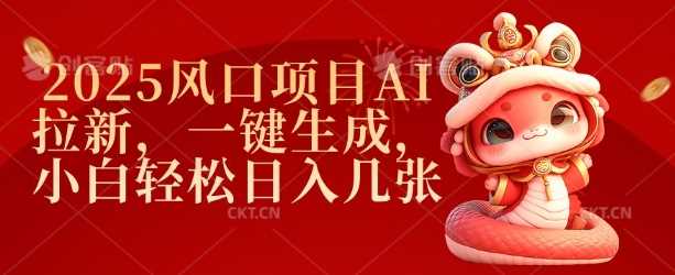 2025风口项目AI拉新，一键生成，小白轻松日入几张-凌秋网创