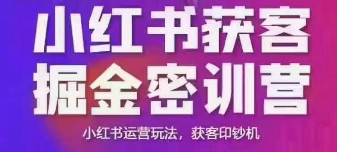 小红书获客掘金线下课，录音+ppt照片，小红书运营玩法，获客印钞机-凌秋网创