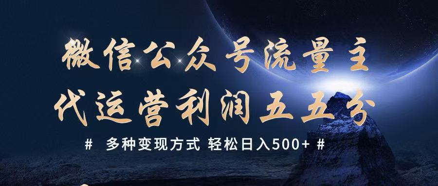 公众号流量主代运营  多种变现方式 轻松日入500+-凌秋网创