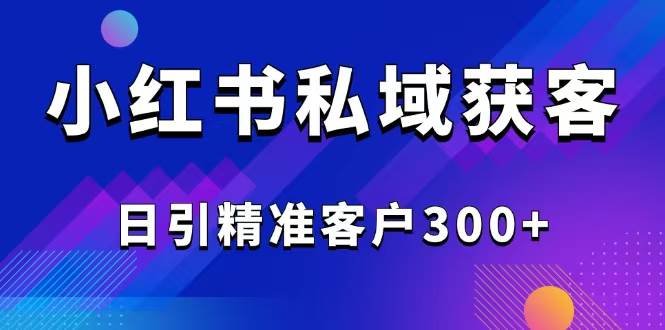 （14304期）2025最新小红书平台引流获客截流自热玩法讲解，日引精准客户300+-凌秋网创