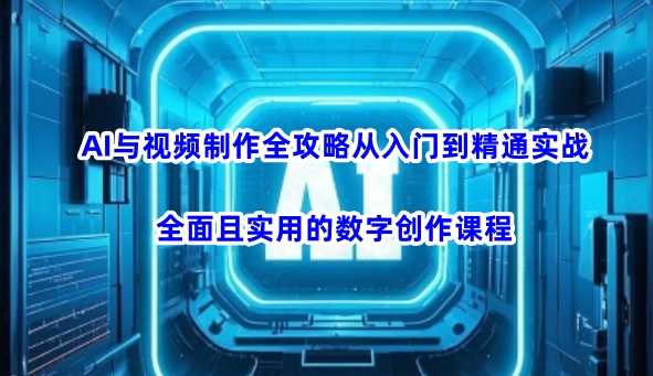 AI与视频制作全攻略从入门到精通实战，全面且实用的数字创作课程-凌秋网创