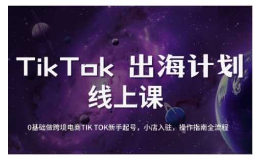 TikTok跨境电商新手起号与运营全攻略，0基础做跨境电商TIKTOK新手起号，小店入驻，操作指南全流程-凌秋网创