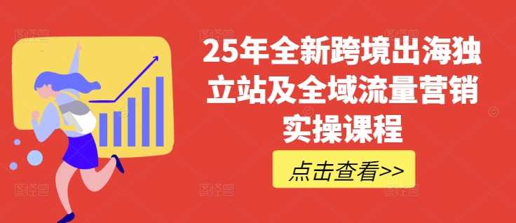 25年全新跨境出海独立站及全域流量营销实操课程，跨境电商独立站TIKTOK全域营销普货特货玩法大全-凌秋网创
