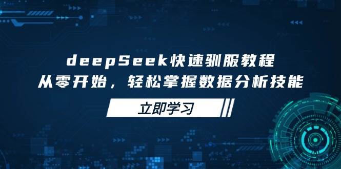 （14536期）deepSeek快速驯服教程，从零开始，轻松掌握数据分析技能-凌秋网创