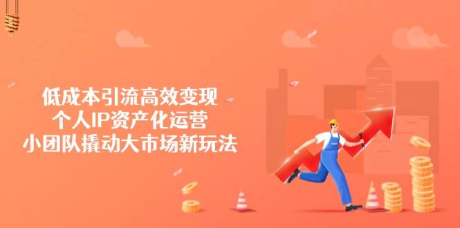 低成本引流高效变现，个人IP资产化运营，小团队撬动大市场新玩法-凌秋网创