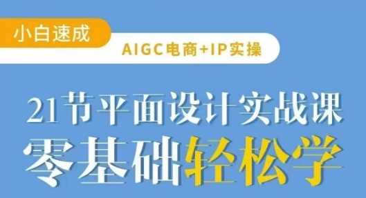 AIGC电商必备实操21节平面设计实战课，教你玩转AI-凌秋网创