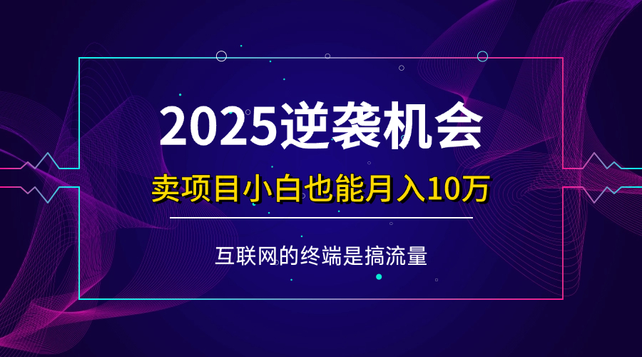（14122期）项目标题：2025逆袭机会，卖项目小白也能轻松月入10万+-凌秋网创