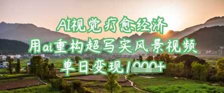 AI视觉疗愈经济：用ai重构超写实风景视频，单日变现多张-凌秋网创