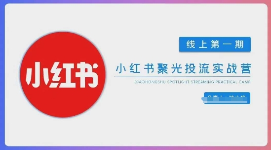 小红书聚光陪跑第一期，教你从0到1玩转小红书聚光投流，搭建小红书付费投流团队，更快的见到效果-凌秋网创