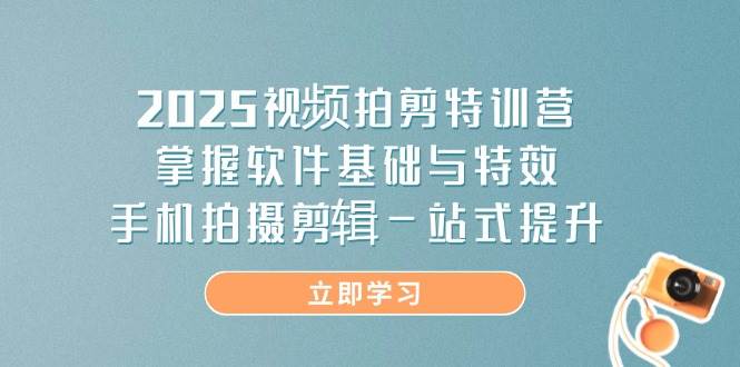 （14272期）2025视频拍剪特训营，掌握软件基础与特效，手机拍摄剪辑一站式提升-凌秋网创
