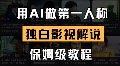 用AI做第一人称独白影视解说，手把手教学，保姆级教程-凌秋网创