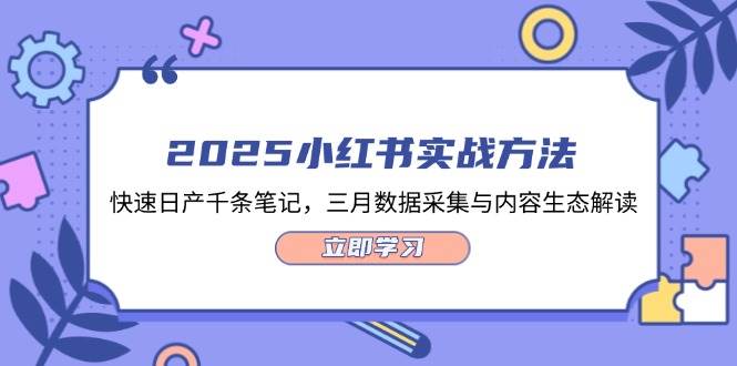 2025小红书实战方法，快速日产千条笔记，三月数据采集与内容生态解读-凌秋网创