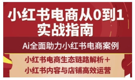 2025小红书电商全链路运营，Ai全面助力小红书电商案例-凌秋网创