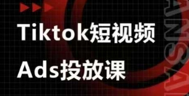Ads视频投放课，tiktok短视频广告投放课-凌秋网创