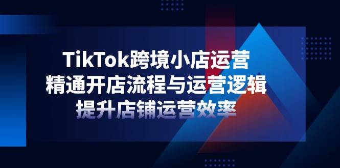 （14369期）TikTok跨境小店运营，精通开店流程与运营逻辑，提升店铺运营效率-凌秋网创