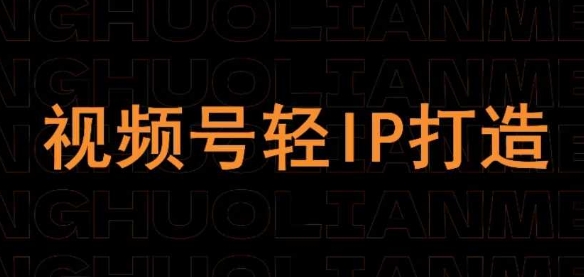 视频号线上课程，视频号轻IP打造-凌秋网创