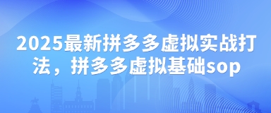 2025最新拼多多虚拟实战打法，拼多多虚拟基础sop-凌秋网创