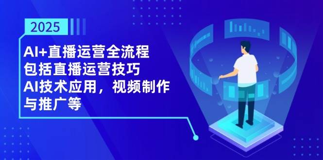 2025AI+直播运营全流程，包括直播运营技巧，AI技术应用，视频制作与推广等-凌秋网创