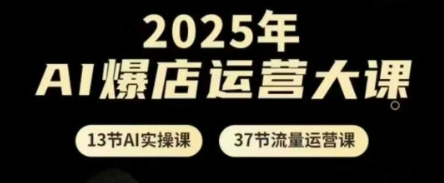 2025年AI爆店运营大课，13节AI实操课+37节流量运营课-凌秋网创
