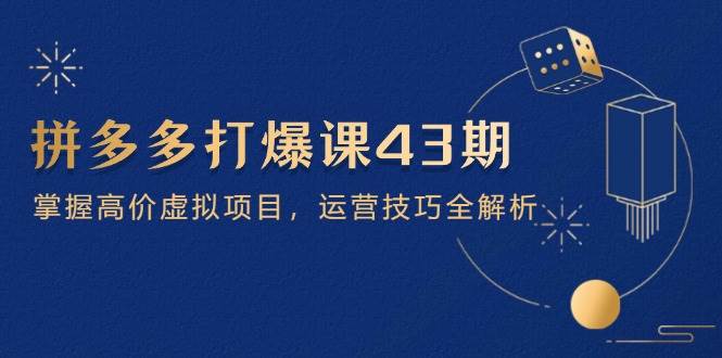 （14546期）拼多多打爆课第 43 期，掌握高价虚拟项目，运营技巧全解析（15节）-凌秋网创