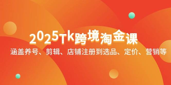 （14638期）2025Tk跨境淘金课：涵盖养号、剪辑、店铺注册到选品、定价、营销等-凌秋网创