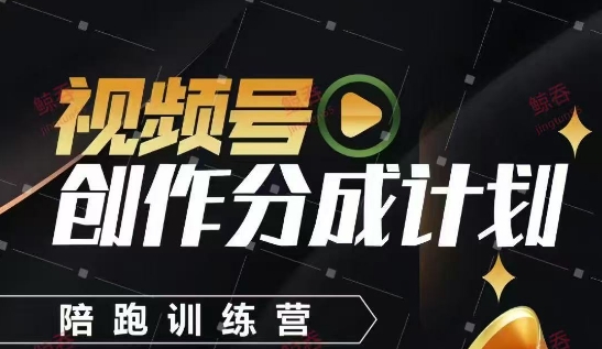 视频号创作分成计划陪跑训练营，手把手教会你如何制作视频，细水长流型项目-凌秋网创