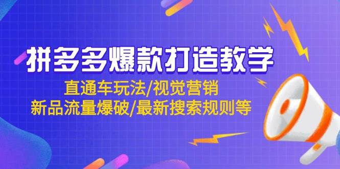 （14681期）拼多多爆款打造教学：直通车玩法/视觉营销/新品流量爆破/最新搜索规则等-凌秋网创