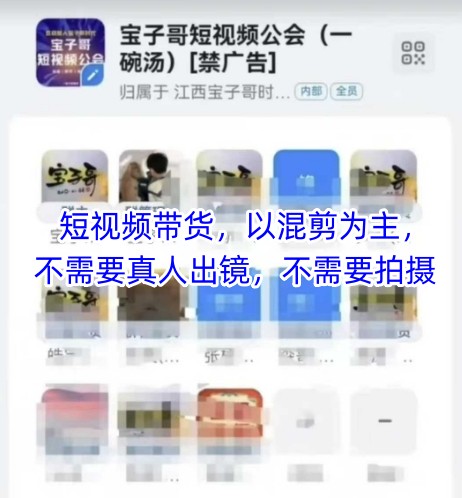 宝子哥头部团队短视频带货，以混剪为主，不需要真人出镜，不需要拍摄-凌秋网创