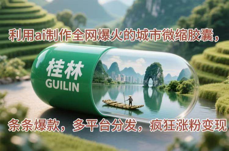（14704期）利用ai制作全网爆火的城市微缩胶囊，条条爆款，多平台分发，疯狂涨粉变现-凌秋网创