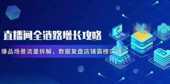 直播间全链路增长攻略，爆品场景流量拆解，数据复盘店铺霸榜实战-凌秋网创