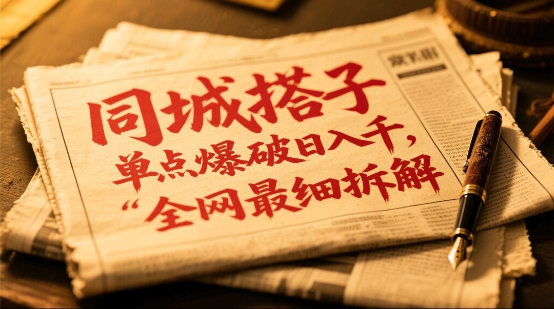 同城搭子群19.9单点爆破日入千，搭子组局月入万，全网最细拆解-凌秋网创