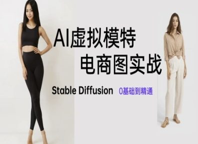 AI虚拟模特电商图实战，AI绘画Stable Diffusion 0基础到精通-凌秋网创
