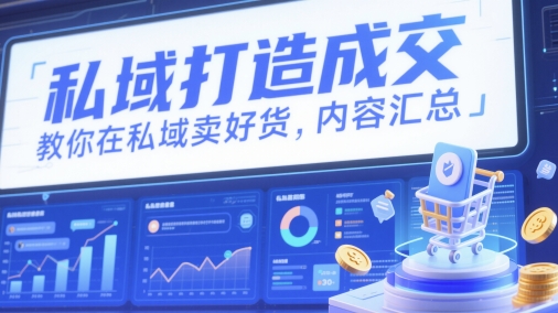 私域打造成交，教你在私域卖好货，内容汇总-凌秋网创