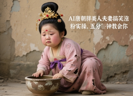 AI唐朝胖美人夫妻搞笑涨粉实操，五分钟教会你-凌秋网创