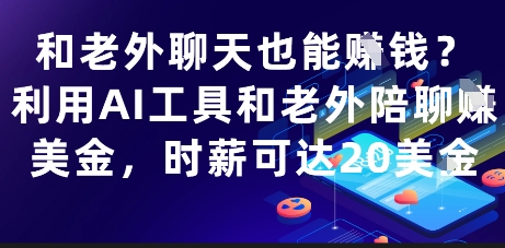 和老外聊天也能挣钱？利用AI工具和老外陪聊挣美金，时薪可达20刀-凌秋网创