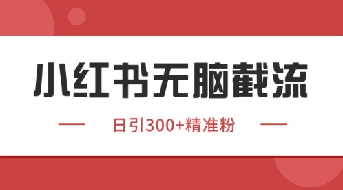 小红书只要你有同行就能获客，独家野路子获客玩法，暴力截流【揭秘】-凌秋网创