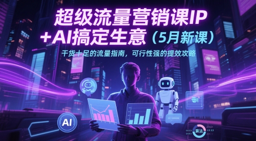 超级流量营销课IP+AI搞定生意（5月新课）干货十足的流量指南，可行性强的提效攻略-凌秋网创