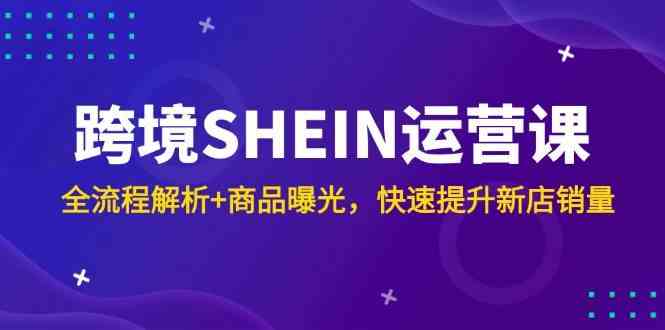跨境SHEIN运营课，全流程解析+商品曝光，快速提升新店销量-凌秋网创