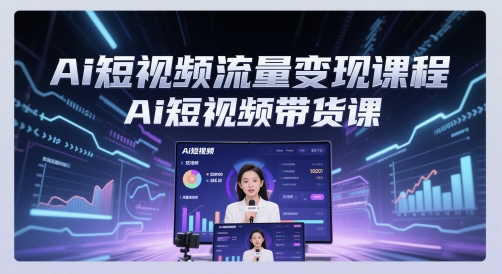 Ai短视频流量变现课程，Ai短视频带货课-凌秋网创