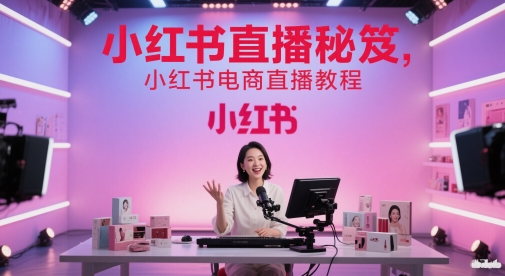 小红书直播秘笈，小红书电商直播教程-凌秋网创
