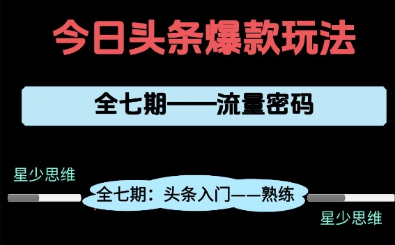 头条系列全七期项目拆解，全是干货，新手从0-1必经过程，99的人会踩的坑-凌秋网创