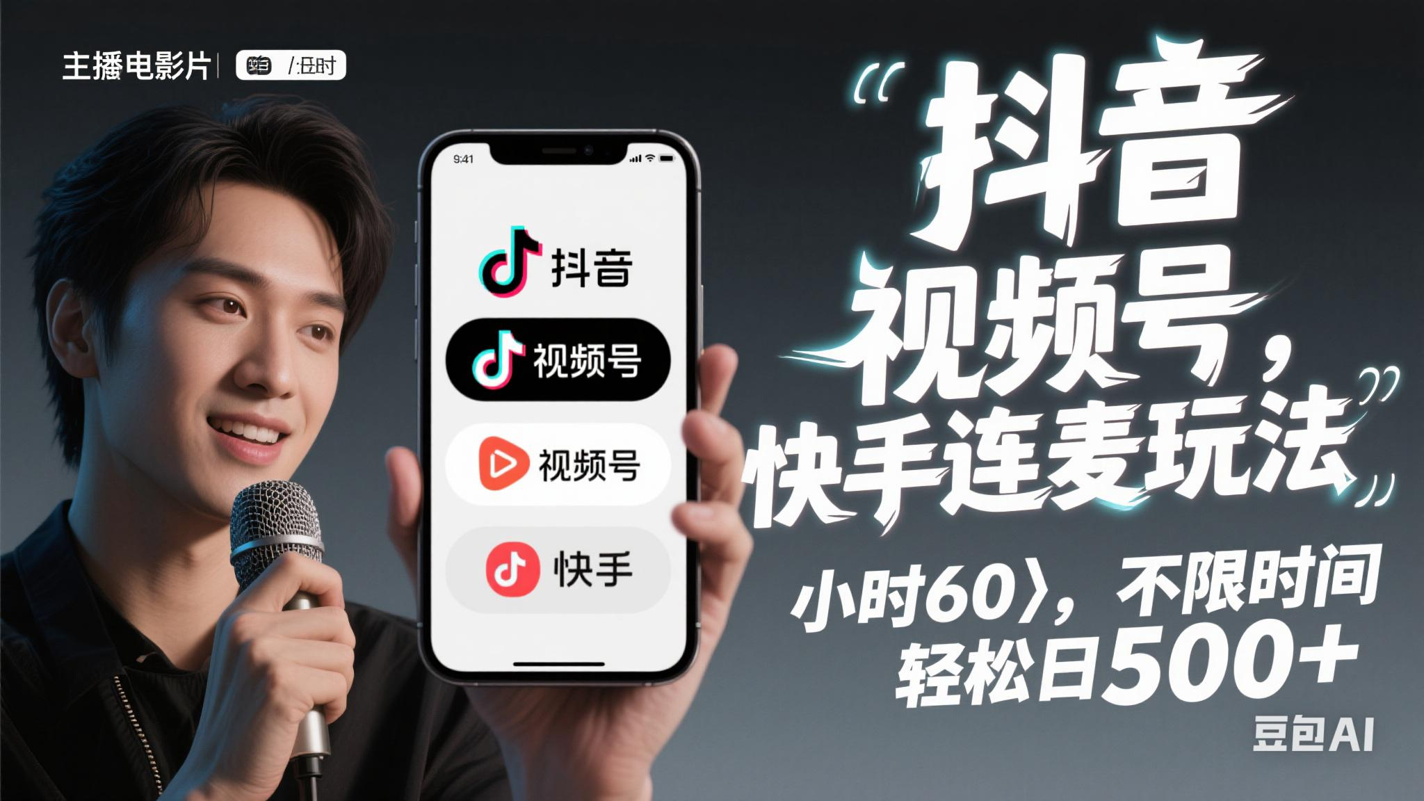 （14899期）抖音，快手，视频号无脑连麦玩法！快速入门，单日稳冲1000+-凌秋网创