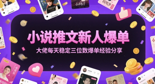 小说推文新人爆单大佬每天稳定三位数爆单经验分享-凌秋网创