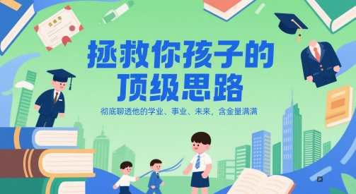 付费文章：拯救你孩子的顶级思路，彻底聊透他的学业、事业、未来，含金量满满-凌秋网创